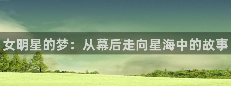 one游戏：女明星的梦：从幕后走向星海中的故事